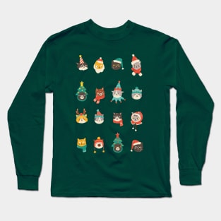 Funny Cats Christmas Long Sleeve T-Shirt